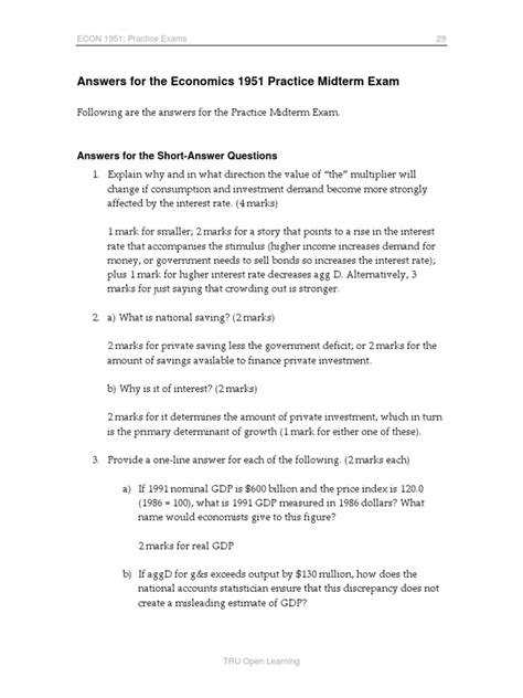 Practice Test Midterm 1 Answer Key