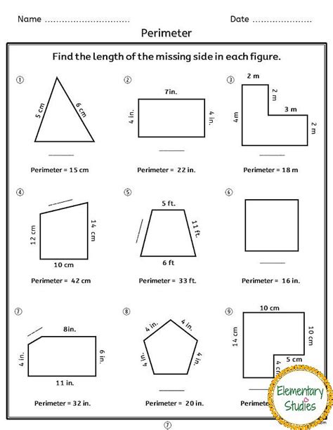 Practice Test On Area And Perimeter Of Rectangle Area And Perimeter Questions And Answers - Area And Perimeter Questions And Answers