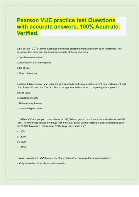 Practice Test Pearson Vue