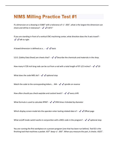 practice test questions nims