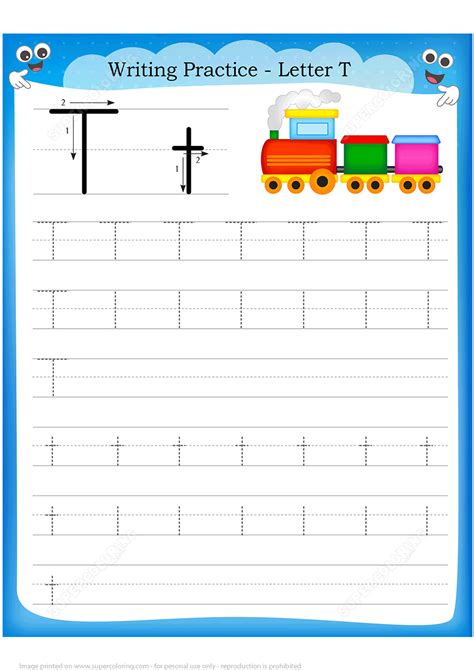 Practice Writing Letter T   How To Write T In Uppercase Letters Alphabets - Practice Writing Letter T