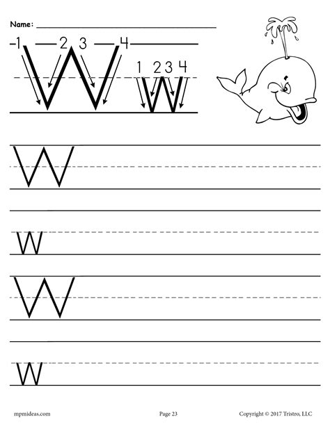 Practice Writing The Letter W Worksheet Twisty Noodle W  Worksheet - W$ Worksheet