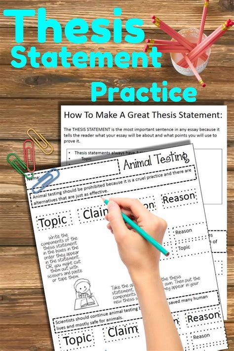 Practice Writing Thesis Statements Middle School Write A Thesis Writing Practice - Thesis Writing Practice