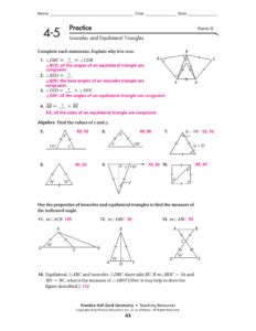 Read Practice 4 5 Isosceles And Equilateral Triangles Answers 