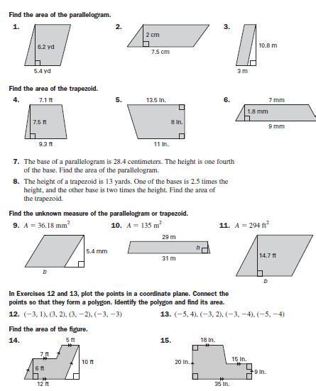Download Practice 7 1 Areas Of Parallelograms And Triangles Answers 