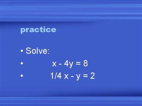 Read Practice B Lesson Solving Special Systems 