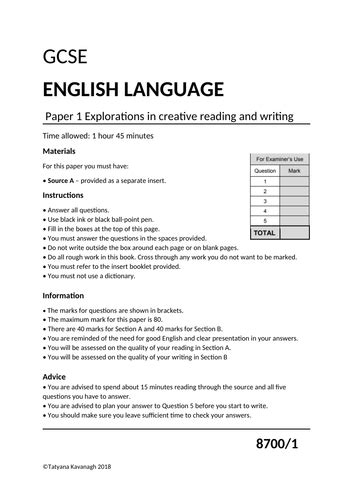 Read Practice Exam Papers Gcse English 