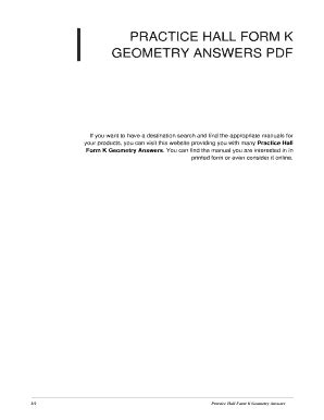 Download Practice Hall Form K Geometry Answers 