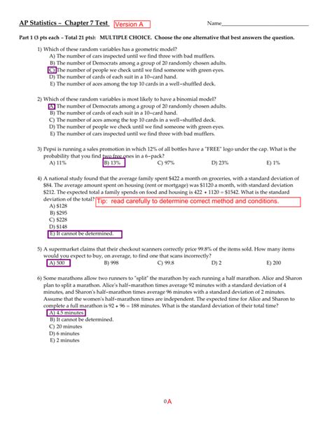 Download Practice Of Statistics Test Answer Key 