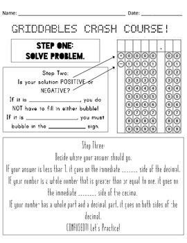 Download Practice Problem Solving Sheet All Griddable Questions 