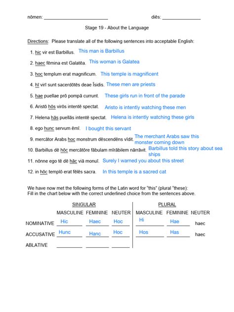 practicing the language stage 19 answers