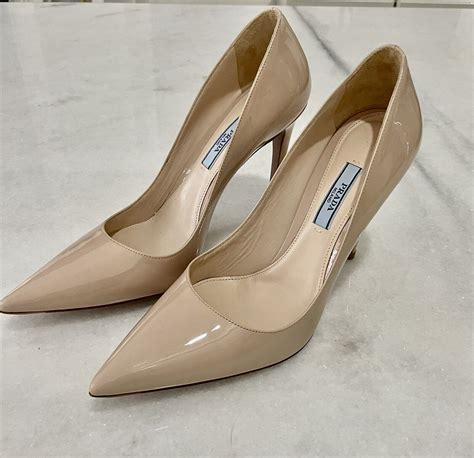 prada nude heels