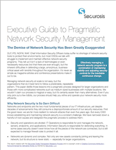 Full Download Pragmatic Network Security Management Crn 