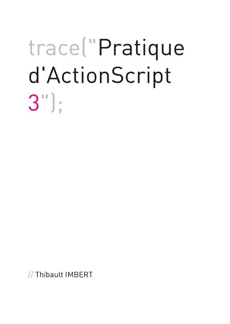 Pratique D Actionscript 3