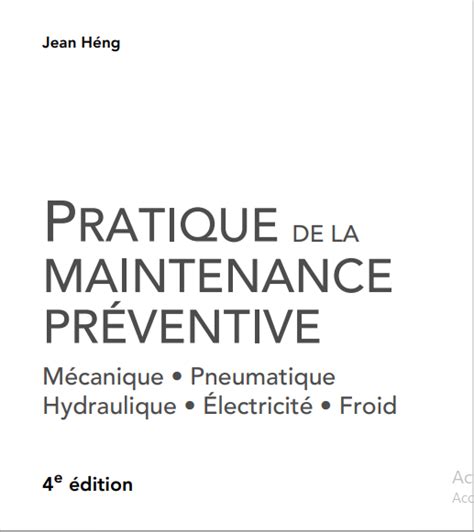 pratique de la maintenance pra c ventive ma c can