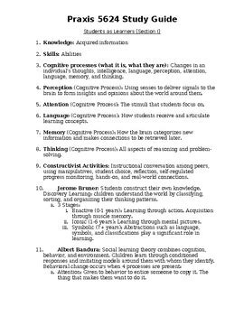Praxis 5624 Study Guide