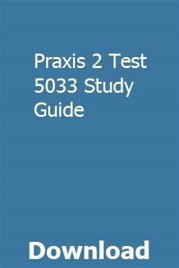 Read Praxis 5033 Free Study Guides 