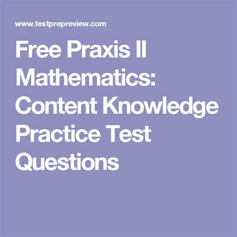Read Online Praxis Ii Math Content Knowledge Online Practice Tests 