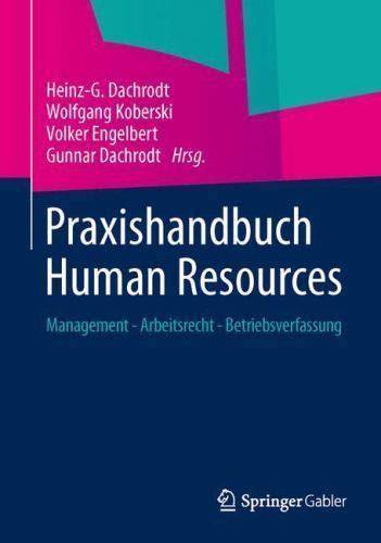 praxishandbuch human resources management arbeits