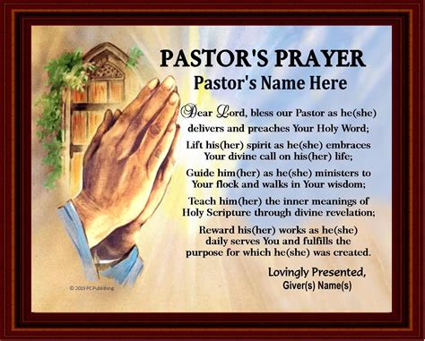 prayer for pastor appreciation