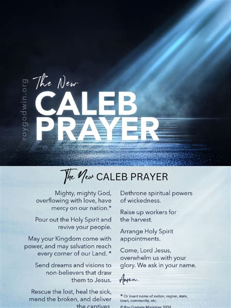 Prayer Of Caleb 201 Prayer Points