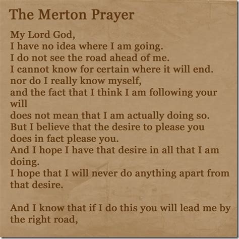 Prayer Of Thomas Merton