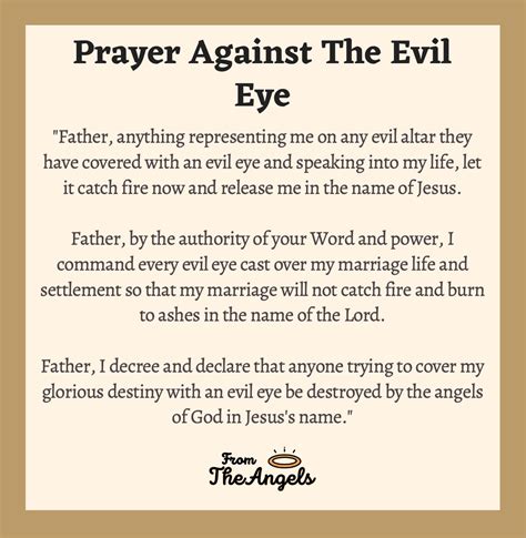 prayer points against evil eye