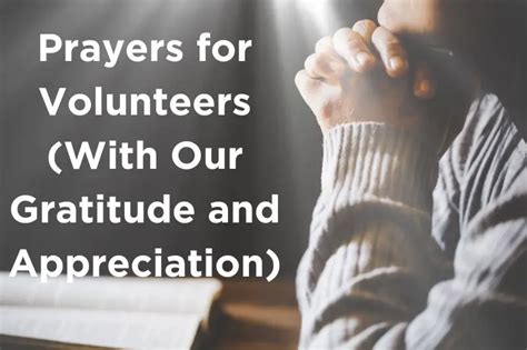 Prayers For Volunteers