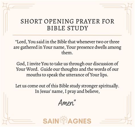 Prayers To Open Bible Study