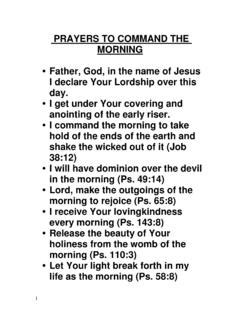 Full Download Prayers To Command The Morning Anointing Of The Early Riser 