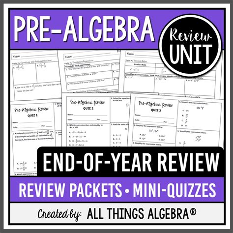 Pre Algebra End Of Course Test