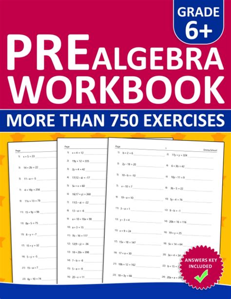 Pre Algebra Practice Workbook