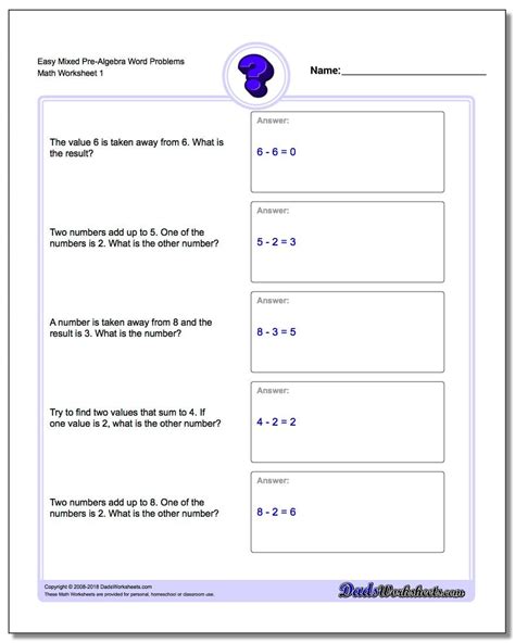 Pre Algebra Word Problems Extended Response