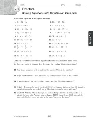 Pre Algebra Workbook With Answer Key