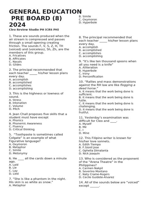 Pre Board 2010 11