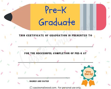 Pre K Graduation Printables