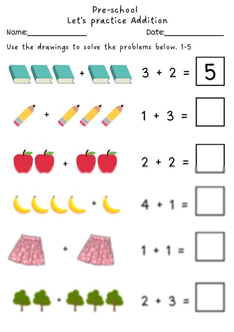 Pre K Math Worksheets