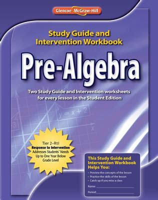 Read Online Pre Algebra Study Guide And Intervention Workbook 