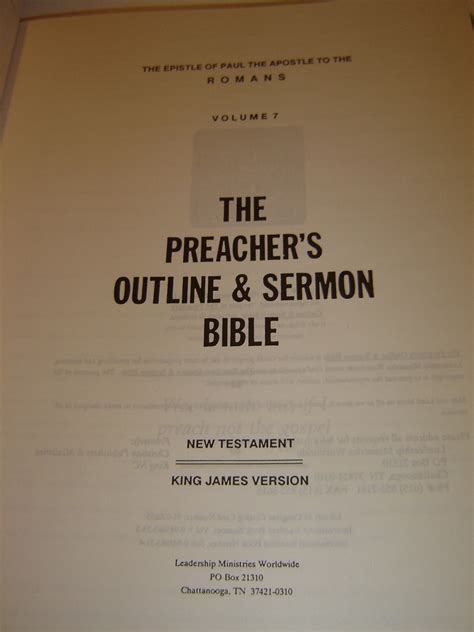 preachers outline study bible