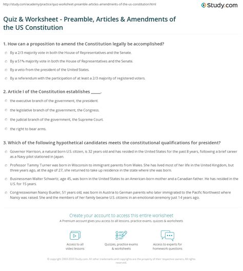 Read Preamble Article 1 Constitution Answer Key 