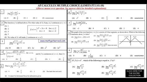 Precalculus Final Exam Multiple Choice