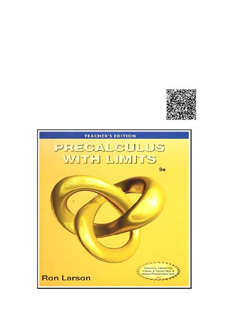 Precalculus With Limits Third Edition Answers