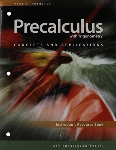 precalculus with trigonometry concepts and applications paul a foerster answers