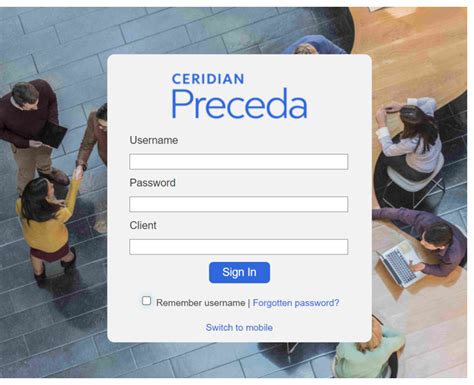 Preceda Log In