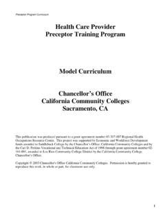 preceptor model curriculum objectives rhorc sdnsec org