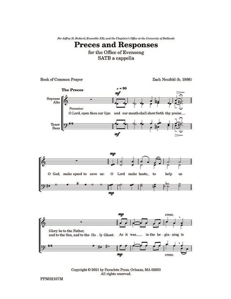 Preces And Responses
