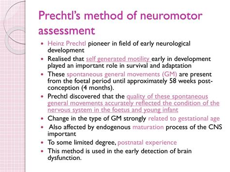 Prechtl S Method On The Qualitative Assessment Of