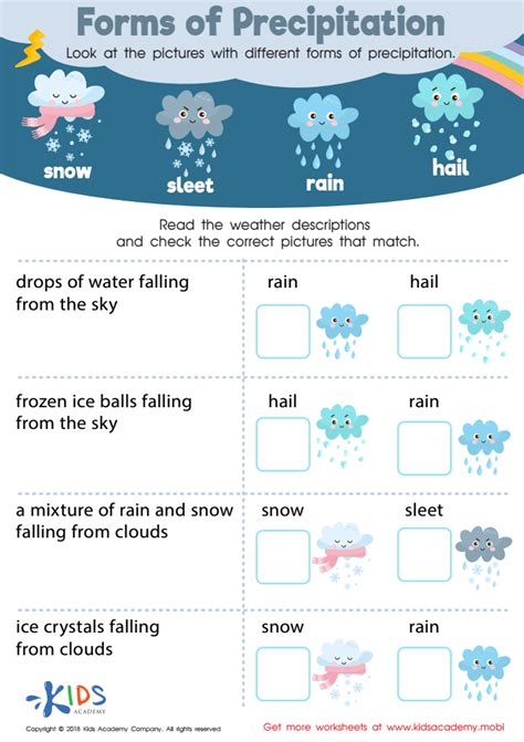 Precipitation Worksheets Clouds And Weather Worksheet - Clouds And Weather Worksheet