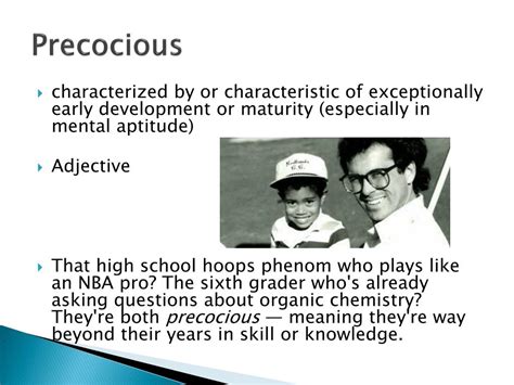 Precocious Meaning