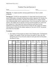 Predator Prey Lab Exercise L1 Answer Key